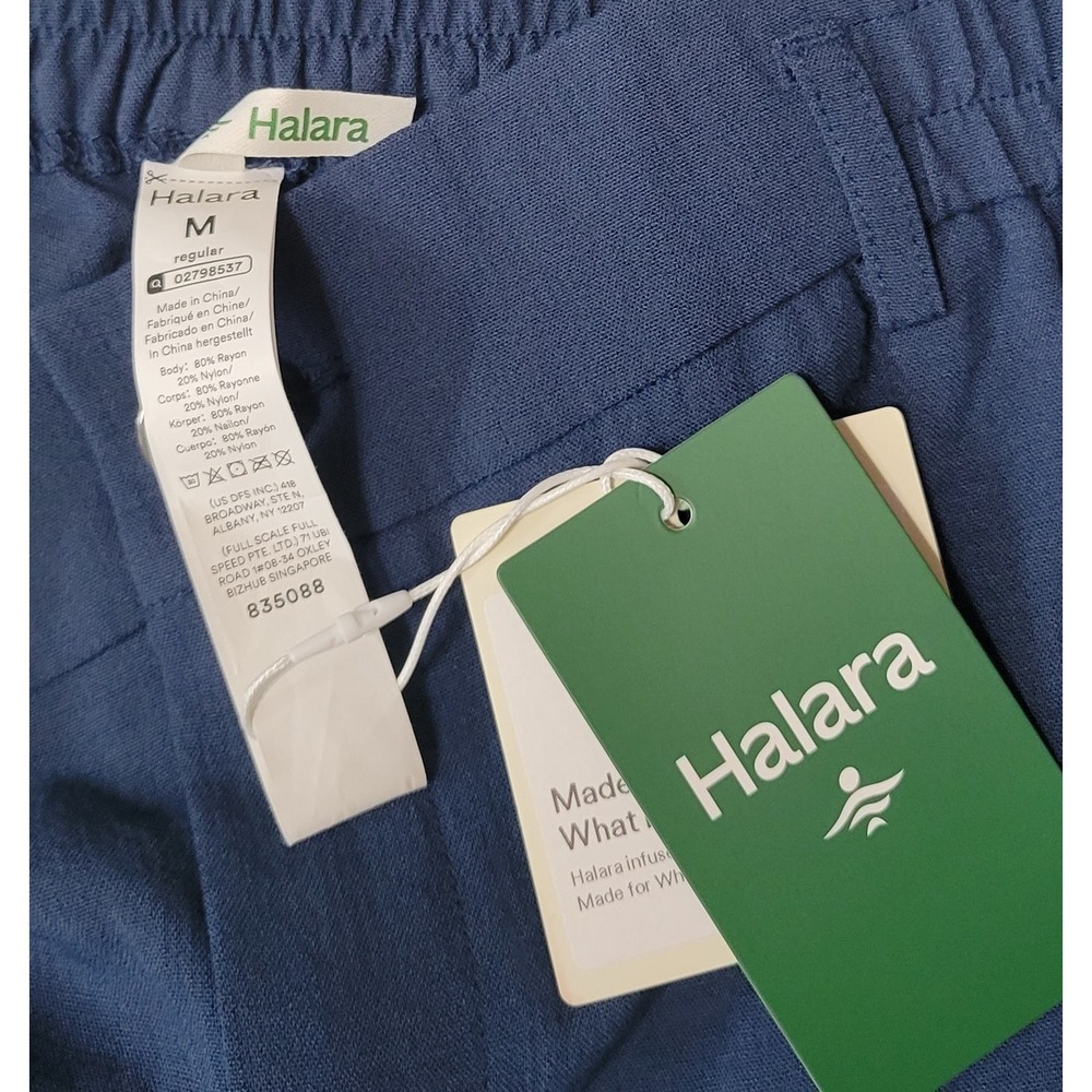 NWT Halara High Waisted Cropped Linen-Feel Pants - Picture 4 of 6